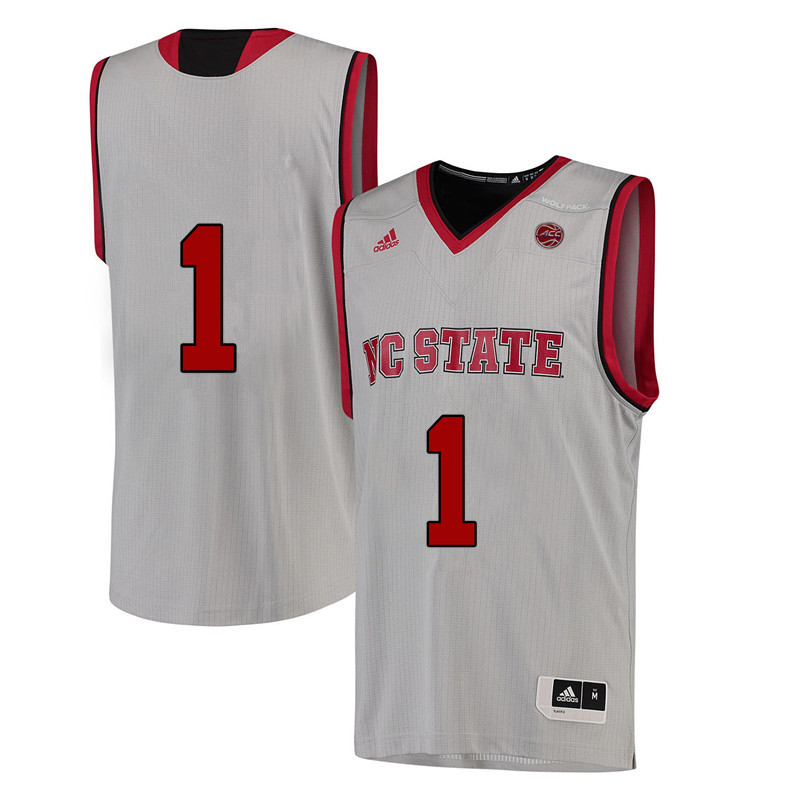 Men #1 Lennard Freeman NC State Wolfpack College Basketball Jerseys-White - Click Image to Close